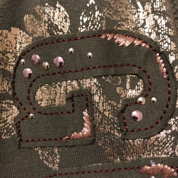 Army Green GUESS HOODIE - Picture 5 of 6